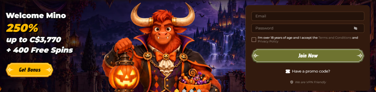 Mino Casino welcome promotion